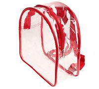 WRITWAA Transparenter Pvc Rucksack Damen Kleiner Strandrucksack 26x25x12cm Leicht Robust Stadion Zugelassene Tasche für Reisen Festival