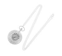 WRITWAA Vintage Taschenuhr Silber aus Kunststoff und Metall mit Kette