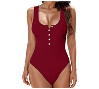 WRXDWM Shapewear Damen, Body Shaper Damen V Ausschnitt Bauch Weg Miederbody Stark Formend Jumpsuit Sexy Tanga Figurformende Bauchweg Bodysuit Tank Top Yoga Overall Sculpting Korsett Unterwäsche