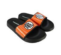 WS-Trend DragonBall Z Jungen-Badeschuhe (Gr. 34-39) - Stylishe EVA-Pantoletten mit Kame-Symbol - Rutschfest & Wasserfest, Farbe: Schwarz, Größe der Schuhe: 35