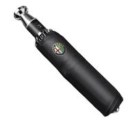 WSADRFXS Autoschirm mit Plakette für Alfa Romeo Spider GTV (Type 916) 1994-2006,Sonnenschutz Wetterfester UV-geschützter Reiseschirm, Robust Tragbarer Faltbarer Regenschirm,Black