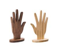 Wsdsgz 2 Stück Holz Handpräsentationsständer Für Anspruchsvolle Ringe Und Armbänder Boutique Fenster Schmuckaufbewahrungsregal Heimdekoration Schmuckständer
