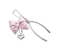 Wsdsgz Eleganter Schlüsselanhänger Mit Herz Schleife Geeignet Für Damen Geldbörsen Handyhüllen Geldbörsen Fahrzeugschlüssel Mit Ästhetischem Schlüsselanhänger Aus Metall Und Leder