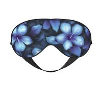 WSHFFILO Augenmaske mit tropischem Blumendruck, doppelseitig, weich, Verdunkelung, Schlafhilfe, Augenmaske, Reiseaugenmaske