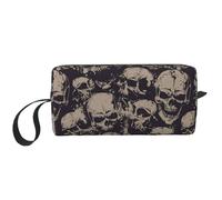WSHFFILO Federmäppchen mit Aufschrift "Many Skulls Get Together", bedruckt, kleine Make-up-Tasche