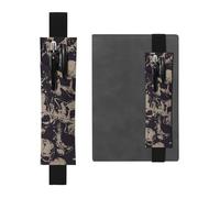 WSHFFILO Federmäppchen mit Aufschrift "Many Skulls Get Together", bedrucktes Leder, Stifthalter, Lesezeichen, Federmäppchen, Schwarz , Einheitsgröße, Münztasche