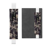 WSHFFILO Federmäppchen mit Aufschrift "Many Skulls Get Together", bedrucktes Leder, Stifthalter, Lesezeichen, Federmäppchen, weiß, Einheitsgröße, Münztasche