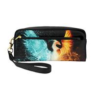 WSHFFILO Fire and Water Phoenix Federmäppchen, bedruckt, kleine Make-up-Tasche, tragbare Schreibwaren-Tasche