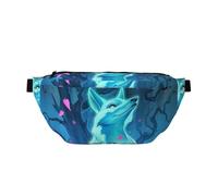 WSHFFILO Magic Blue Fox Printed Crossbody Waist Pack Casual Chest Bag