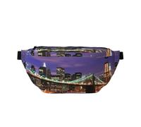 WSHFFILO New York Night bedruckte Crossbody-Brusttasche, lässige Brusttasche