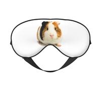 WSHFFILO Niedliche Meerschweinchen-bedruckte doppelseitige weiche Verdunkelungs-Augenmaske, Schlafhilfe, Augenmaske, Reise-Augenmaske