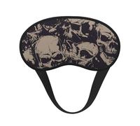 WSHFFILO Schlafmaske mit Aufdruck "Many Skulls Get Together"