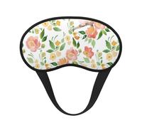 WSHFFILO Schlafmaske mit Blumen- und Vogel-Druck, verdunkelnd, Reise-Augenmaske