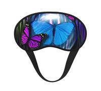 WSHFFILO Schöne Schmetterlings-bedruckte Verdunkelungs-Schlafmaske, Reise-Augenmaske