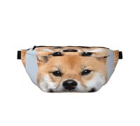 WSHFFILO Smiling Shiba Inu bedruckte Umhängetasche mit Aufdruck "Smiling Shiba Inu"