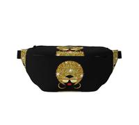 WSHFFILO Süße afrikanische Frau Polka Printed Crossbody Hüfttasche Casual Brusttasche