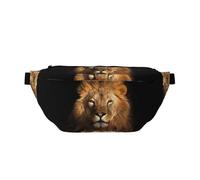 WSHFFILO Umhängetasche mit afrikanischem Tier-Löwen-Druck, lässige Brusttasche