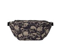 WSHFFILO Umhängetasche mit Aufdruck "Many Skulls Get Together", lässige Brusttasche