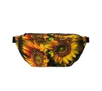 WSHFFILO Umhängetasche mit Sonnenblumen-Motiv, bedruckt, lässige Brusttasche