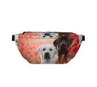 WSHFFILO Umhängetasche mit weißem Labrador-Druck, lässige Brusttasche