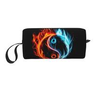 WSHFFILO Water and Fire Tai Chi bedruckte Tasche Federmäppchen kleine Make-up-Tasche
