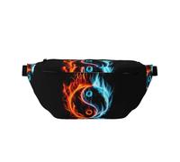 WSHFFILO Water and Fire Tai Chi Printed Crossbody Waist Pack Casual Chest Bag