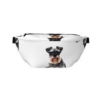 WSHFFILO Well-Behaved Schnauzer bedruckte Crossbody-Brusttasche