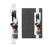 WSHFFILO Well-Behaved Schnauzer bedruckter Leder-Stifthalter Lesezeichen Federmäppchen, weiß, Einheitsgröße, Münztasche