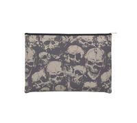 WSHFFILO Wiederverwendbare Kosmetiktasche mit Aufschrift "Many Skulls Get Together", bedrucktes Papier, Make-up-Tasche, Reise-Kulturbeutel