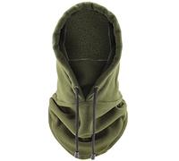 WSLCN Sturmhaube, winddicht, Skimaske, Thermo-Fleece-Kapuze, Mehrzweck-Schutz, Unisex, Gesichtsabdeckung, Halswärmer für Winter, Outdoor-Sport, grün, One size