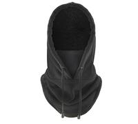 WSLCN Sturmhaube, winddicht, Skimaske, Thermo-Fleece-Kapuze, Mehrzweckgebrauch, Unisex, Gesichtsbedeckung, Halswärmer für Winter, Outdoor-Sport, Schwarz , One size