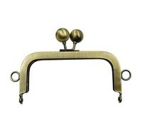 WSQHAO 2 STÜCK Vintage Muster Geldbörse Rahmen Kuss Verschluss Tasche Schnalle DIY Handwerk Metall Griff Herstellung Hardware Zubehör Für Handtaschen Herstellung(Bronze)