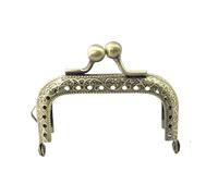 WSQHAO 2PCS Metall Rahmen Geldbörse Griff Münzen Taschen Kuss Schließe Schloss Zubehör Für Handtaschen Herstellung(12.5cm-Bronze)