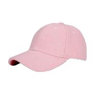 WSQHAO Winter Herren Baseball Cap Verstellbare Baseballmütze Herbst Unisex Filz Caps Einfarbig Für Herren(Pink)