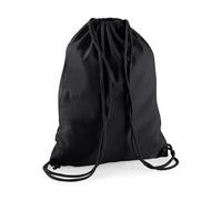 wt24print Cotton Gymsac Baumwoll Turnbeutel mit Kordelzug-Verschluss in vielen Farben | 100x Black/Black