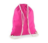 wt24print Cotton Gymsac Baumwoll Turnbeutel mit Kordelzug-Verschluss in vielen Farben | 100x Fuchsia