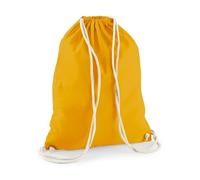 wt24print Cotton Gymsac Baumwoll Turnbeutel mit Kordelzug-Verschluss in vielen Farben | 1x Mustard