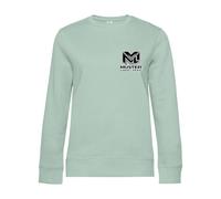 wt24print Damen Sweatshirt Baumwolle personalisierbar mit Logo oder Text, M, Aqua Green