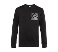 wt24print Herren Sweatshirt Baumwolle personalisierbar mit Logo oder Text, XXL, Black Pure