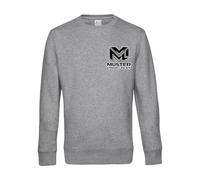 wt24print Herren Sweatshirt Baumwolle personalisierbar mit Logo oder Text, XXL, Heather Grey