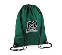 wt24print Premium Gymsac personalisiert mit Namen oder Logo, Bottle Green