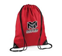 wt24print Premium Gymsac personalisiert mit Namen oder Logo, Classic Red | Turnbeutel & Sporttasche | 100% Polyester | Wasserdicht | Verstärkte Ecken mit Metall-Ösen | Robuster Gym Sack | Viele Farben