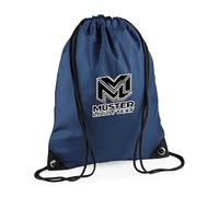 wt24print Premium Gymsac personalisiert mit Namen oder Logo, French Navy | Turnbeutel & Sporttasche | 100% Polyester | Wasserdicht | Verstärkte Ecken mit Metall-Ösen | Robuster Gym Sack | Viele Farben