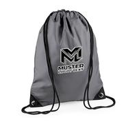wt24print Premium Gymsac personalisiert mit Namen oder Logo, Graphite Grey | Turnbeutel & Sporttasche | 100% Polyester | Wasserdicht | Verstärkte Ecken mit Metall-Ösen | Robuster Gym Sack | Viele Farben