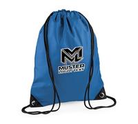 wt24print Premium Gymsac personalisiert mit Namen oder Logo, Sapphire Blue