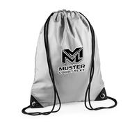 wt24print Premium Gymsac personalisiert mit Namen oder Logo, Silver