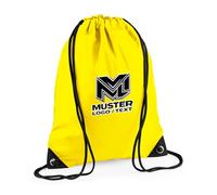 wt24print Premium Gymsac personalisiert mit Namen oder Logo, Yellow | Turnbeutel & Sporttasche | 100% Polyester | Wasserdicht | Verstärkte Ecken mit Metall-Ösen | Robuster Gym Sack | Viele Farben