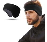 WTACTFUL Doppelschicht Fleece Stirnband Sport Ohrenwärmer für Damen und Herren - Winter Warme Windstopper Sportstirnband laufstirnband für Joggen Laufen Wandern Fahrrad und fahrradhelm Schwarz