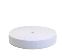 WTAXBH Elastisches Band Breites, 15-60 mm breites, weißes oder schwarzes, Gummiband aus Spandex, flach, for Zierbänder und Näharbeiten, Flexibles Material for Kurze Röcke(White,5M,15mm)