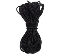 WTAXBH Elastisches Band Elastisches Seil, 10 m, 2/2,5/3,0 mm, Starkes weißes/schwarzes Rundschnur-Gummiband for Zuhause, Nähen, Basteln, DIY-Zubehör(Black,2.5mm 10meters)